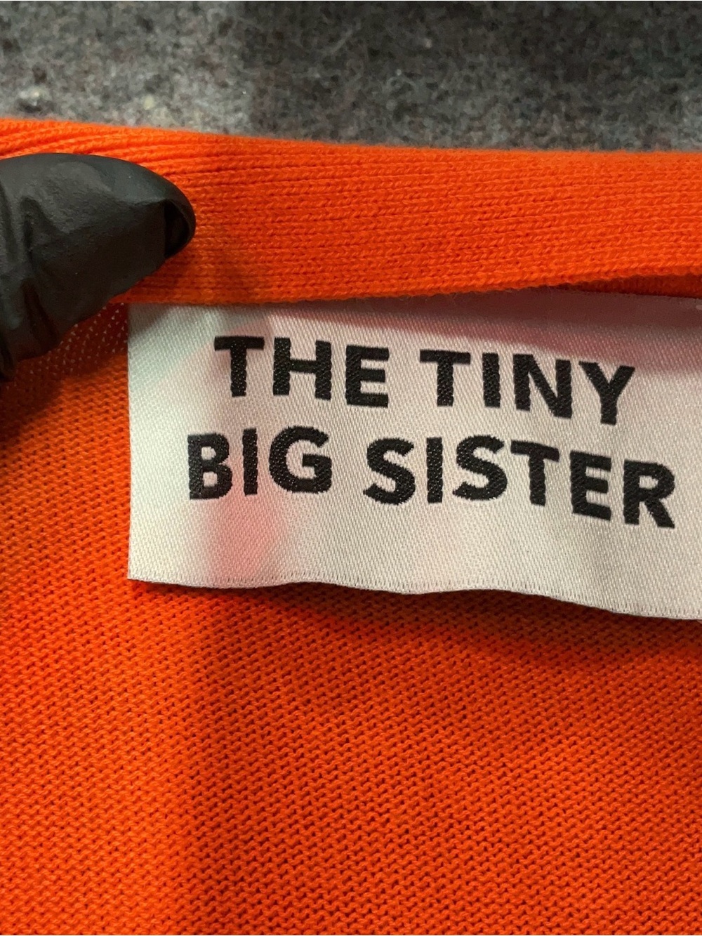 The Tiny Big Sister Orange V-Neck Button Cardigan Sweater Medium 38 8 - Picture 5 of 7